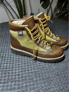 Danner Brown and Olive Hiking Boots Made in USA